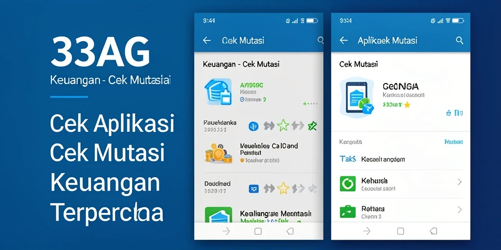 Antarmuka aplikasi Cek Mutasi 33AG yang sederhana dan informatif.