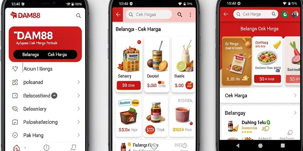 Antarmuka DAM88 yang intuitif untuk Cek Harga produk.