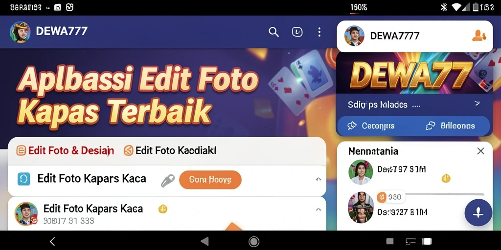 Tampilan antarmuka aplikasi Edit Foto Kertas Kaca yang modern dan user-friendly.