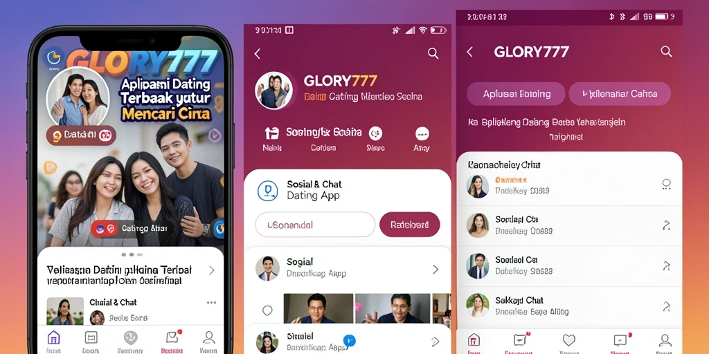 Tampilan antarmuka GLORY777 yang modern dan intuitif untuk berkencan.