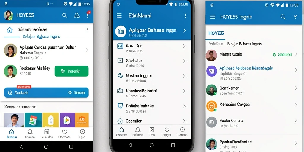 Antarmuka aplikasi HOYE55 yang menarik dan interaktif.