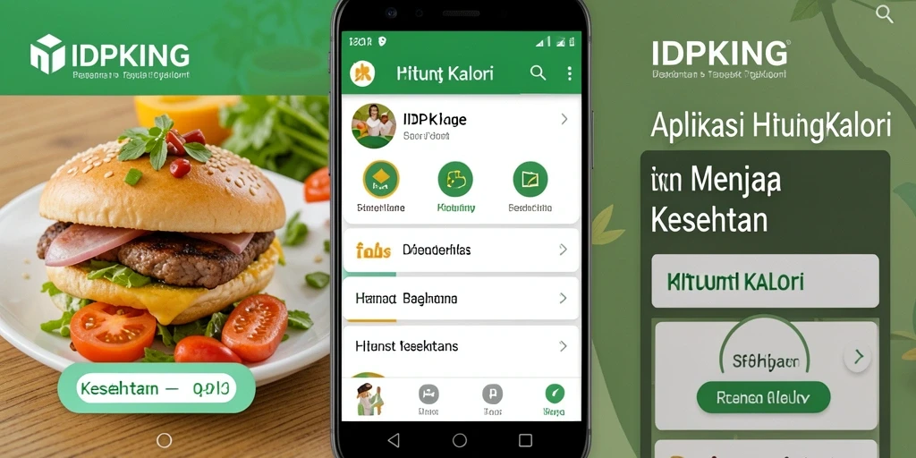 Antarmuka aplikasi IDPKING yang simpel dan informatif untuk menghitung kalori.