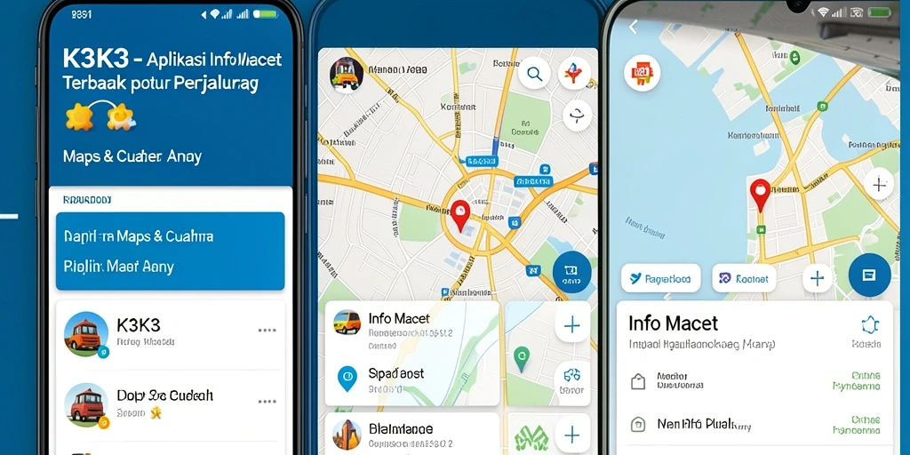 Antarmuka aplikasi K3K3 menampilkan informasi lalu lintas secara jelas.