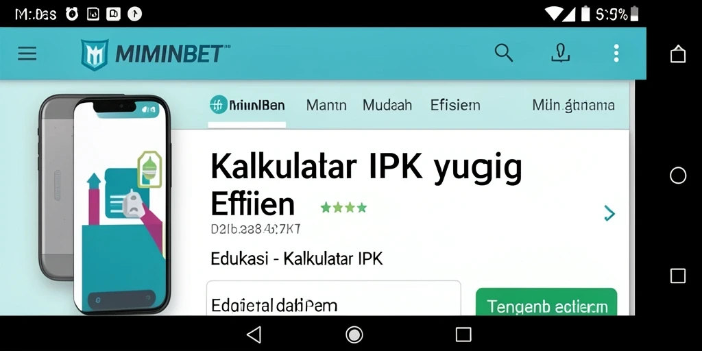 Antarmuka MIMINBET yang sederhana dan fungsional untuk kalkulasi IPK.