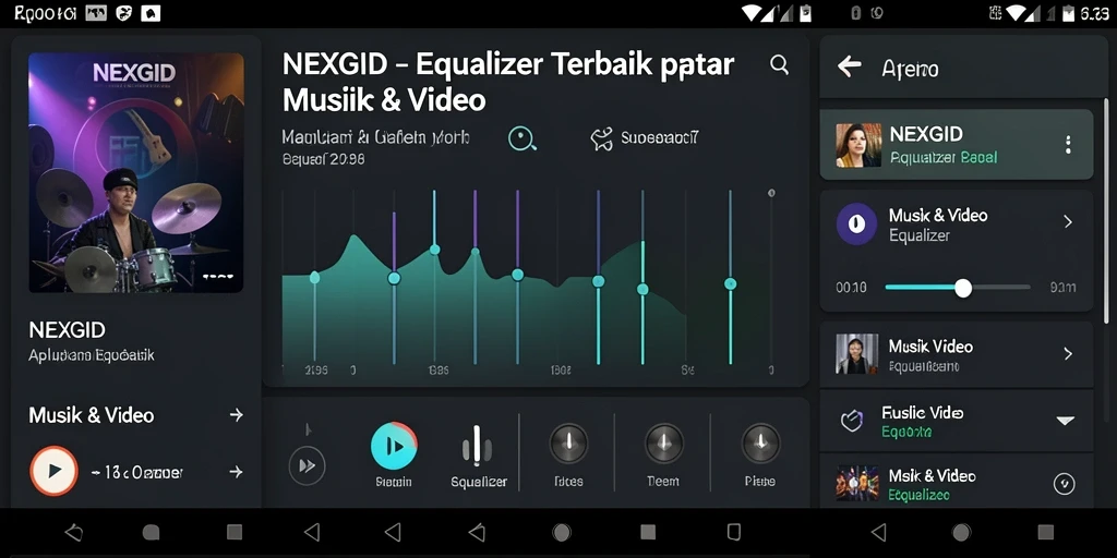 Tampilan antarmuka NEXGID yang modern dan fungsional untuk pengaturan Equalizer.