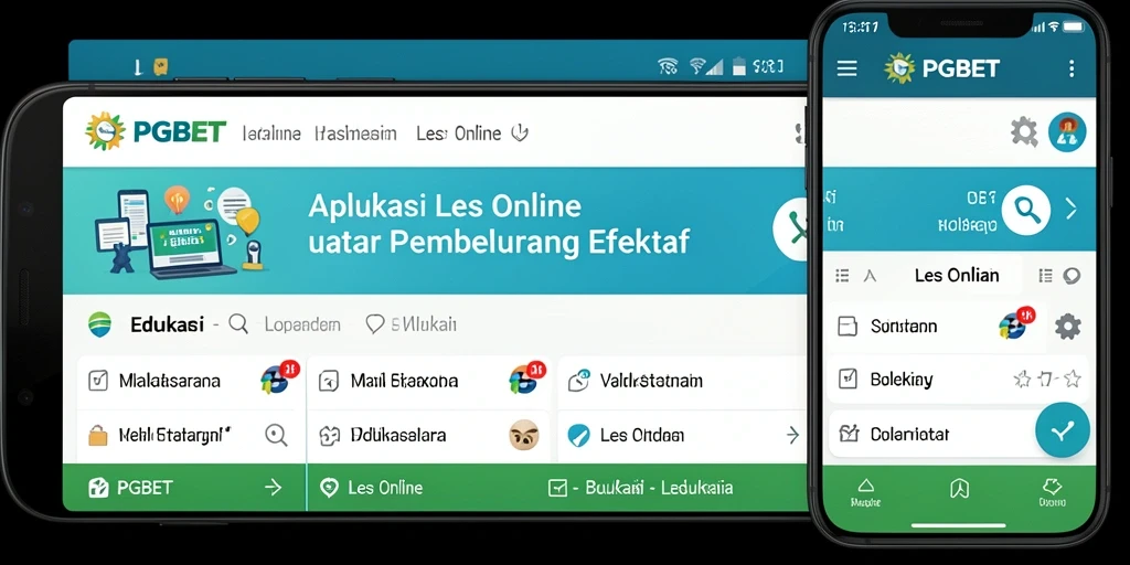 Antarmuka PGBET yang ramah pengguna untuk Les Online.
