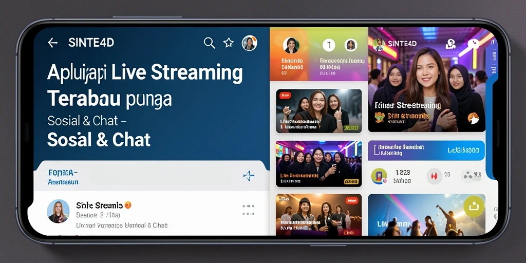 Tampilan antarmuka intuitif dan fitur Live Streaming aplikasi SINTE4D.